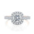 A.Jaffe Modern Royals Countess Cushion Halo Round Diamond Quilted Engagement Ring MESRD2503Q/167