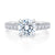 A.Jaffe Signature Diamond Peek-A-Boo Halo with Gallery Accent Engagement Ring MESRD2774/232