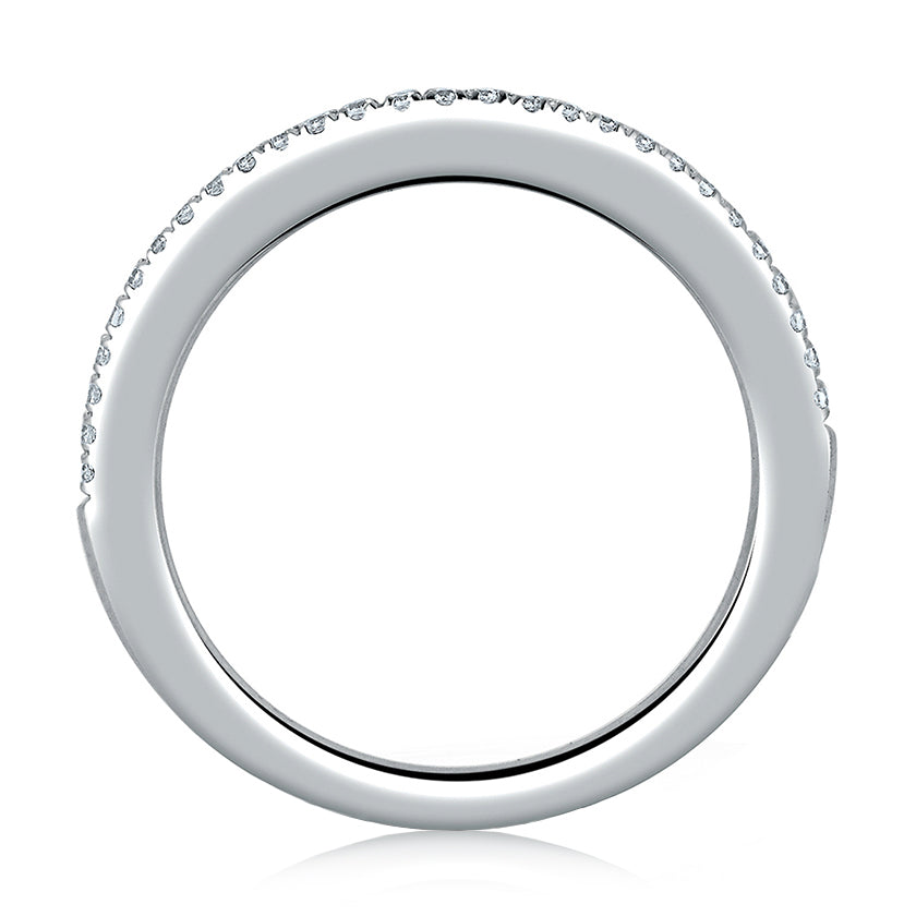 A.Jaffe Delicate Pavé Contoured Diamond Wedding Band MR1556/15