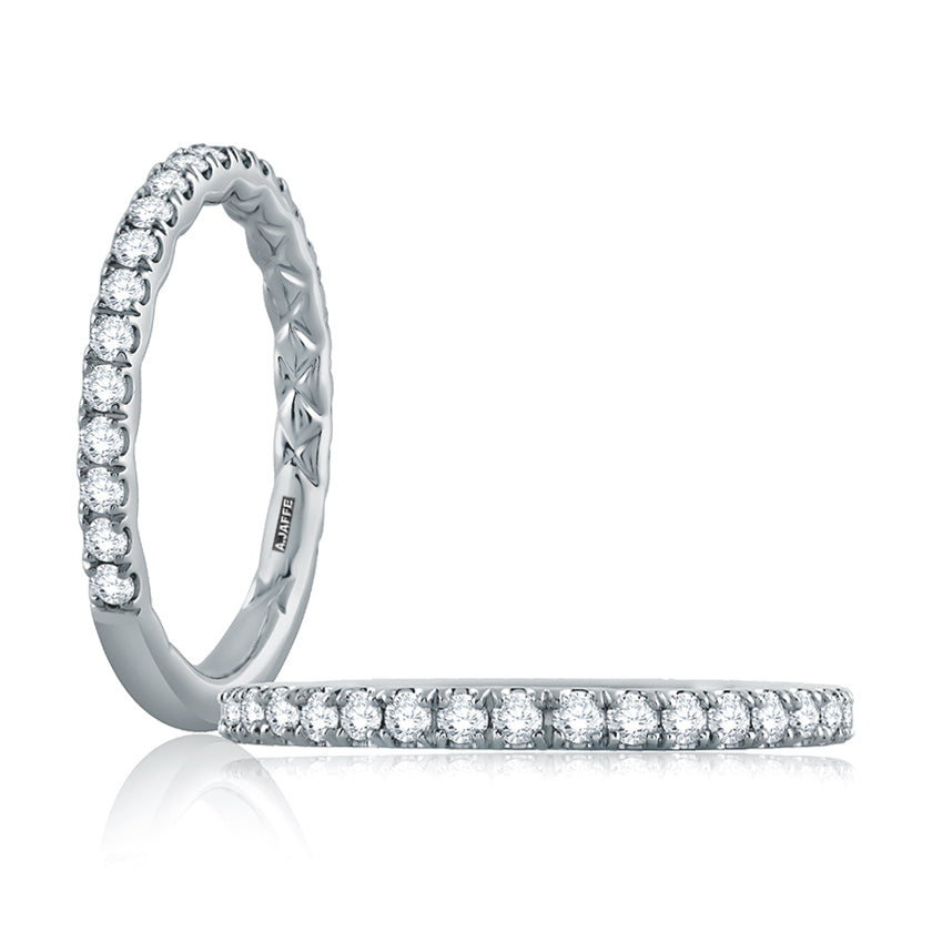 A.Jaffe Statement French Pavé Diamond Quilted Wedding Band MR1871Q/42