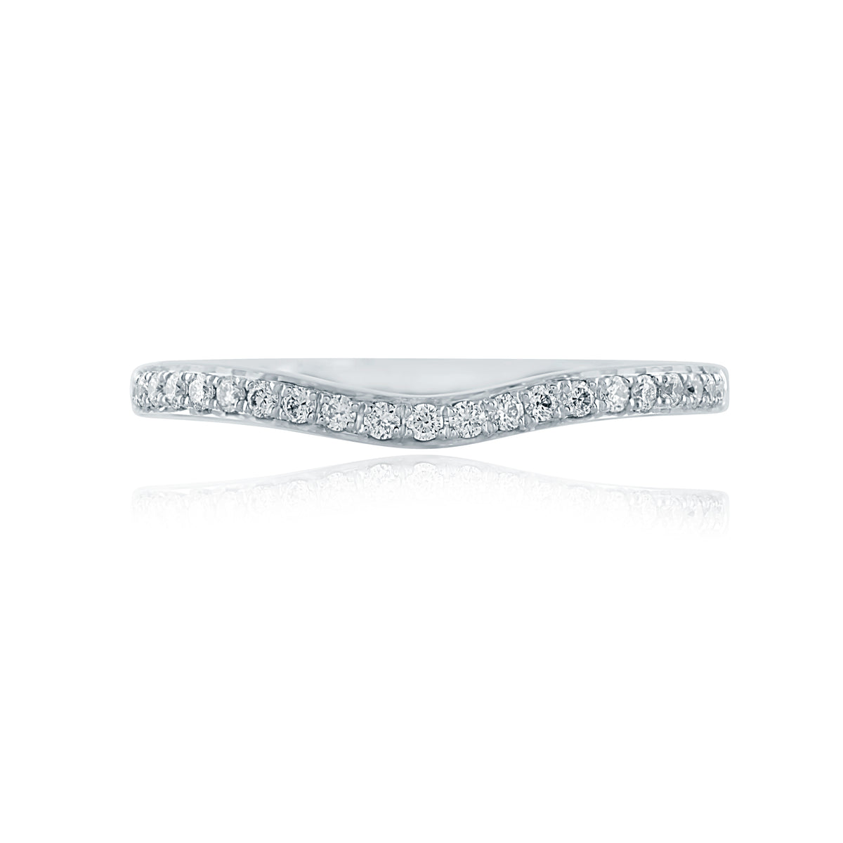 A.Jaffe Contoured Micro Pavé Diamond Quilted Wedding Band MR2025Q/16