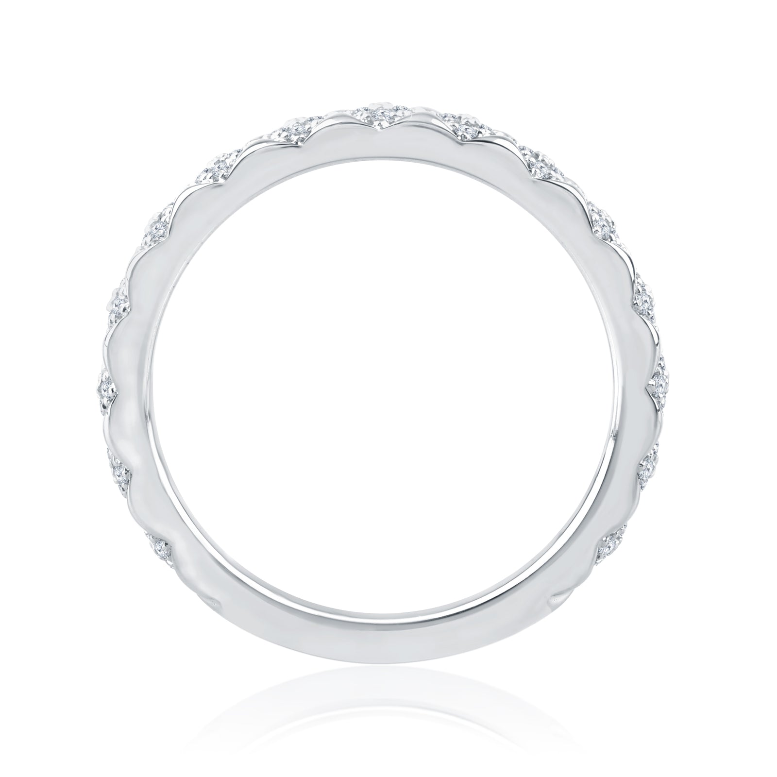 A.Jaffe Multi Diamond Accented Quilted Wedding Band MR2125Q/18