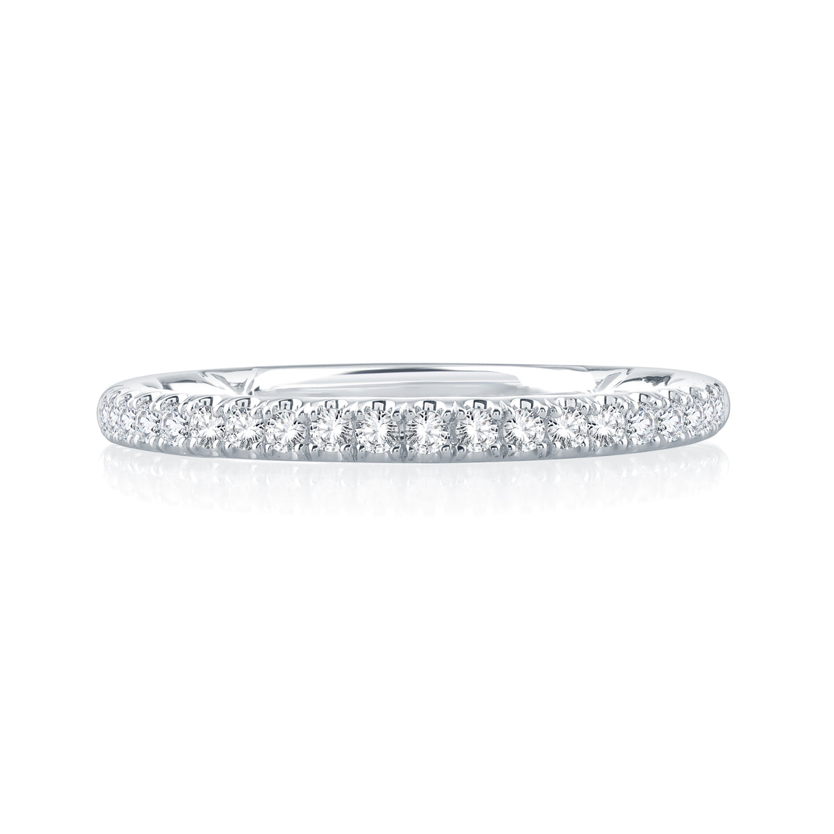 A.Jaffe Pavé Set Diamond Quilted Wedding Band MR2142Q/24