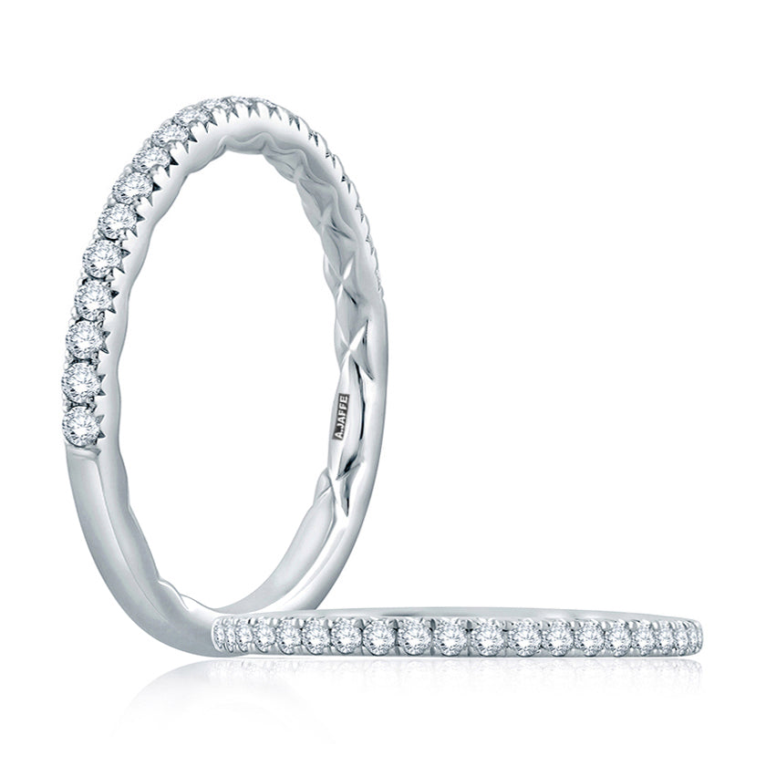 A.Jaffe Delicate Diamond Quilted Wedding Band MR2168Q/24