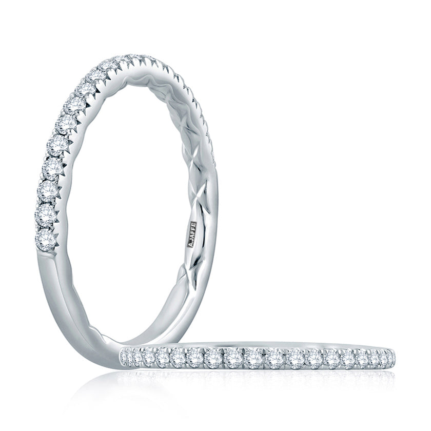 A.Jaffe French Pavé Set Diamond Quilted Wedding Band MR2174Q/24