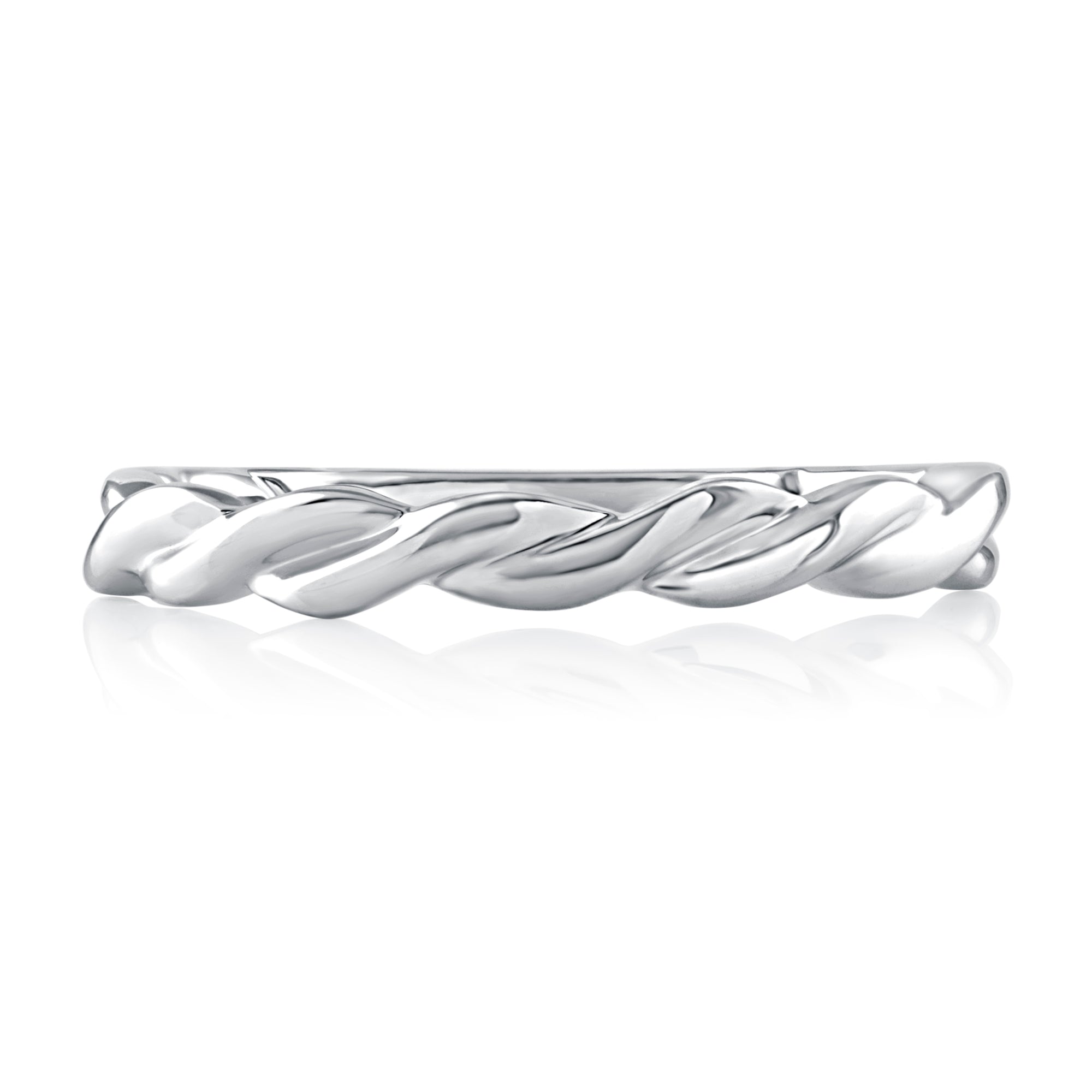 A.Jaffe Twisted Vine Solitaire Quilted Wedding Band MRCRD2398Q/PL