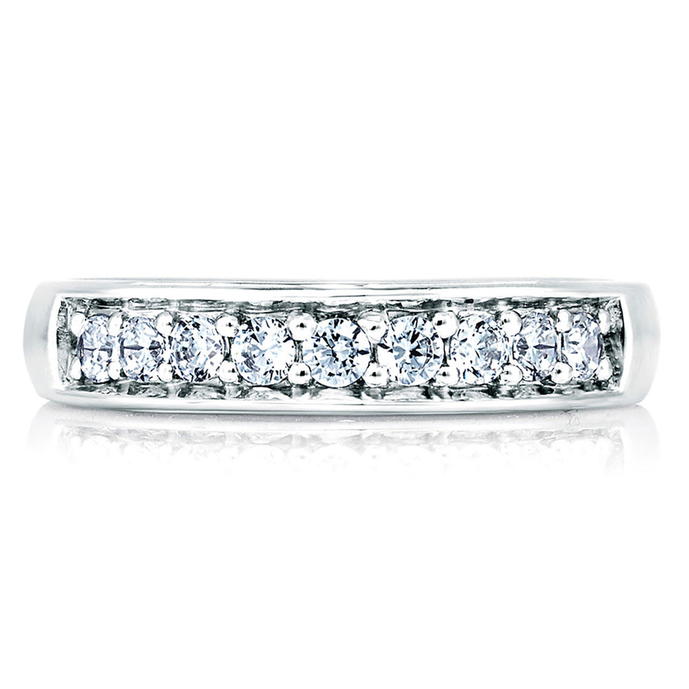 A. Jaffe Elegant Diamond & Diamond Profile Wedding Band MRS025/66