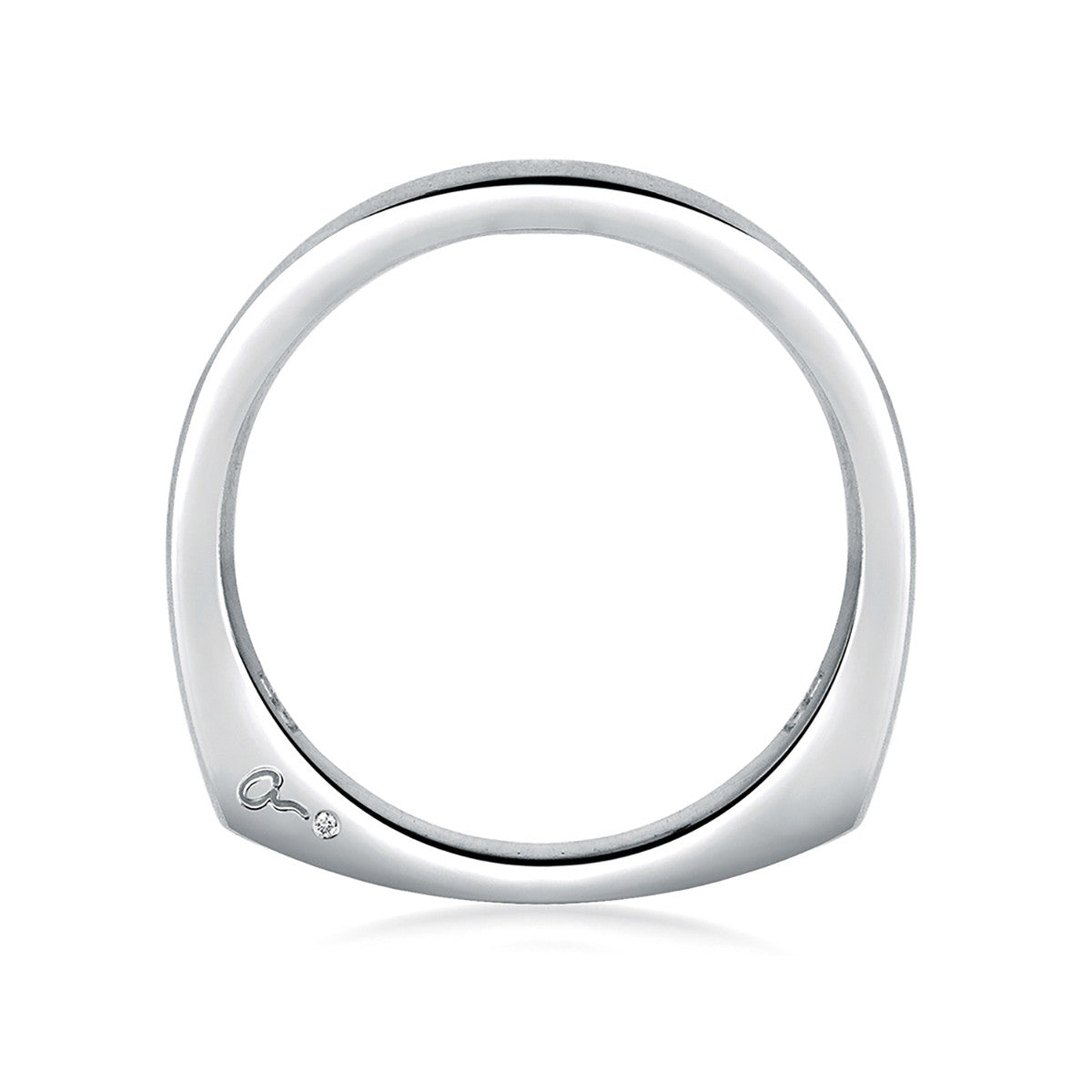 A. Jaffe Simple Classic Signature Solitaire Wedding Band MRS166/PL