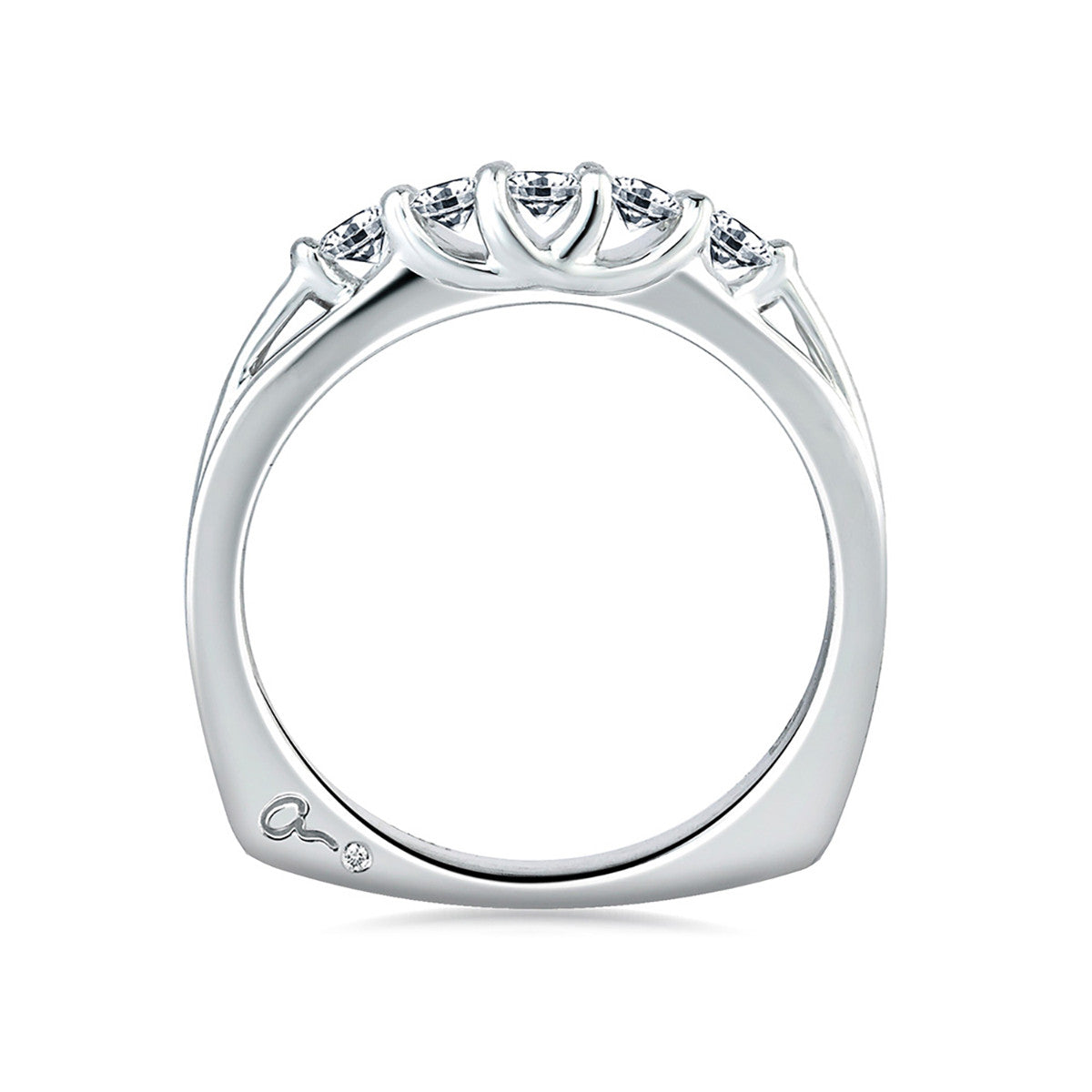 A. Jaffe Signature Five Stone Trellis Diamond Wedding Band MRS225/35