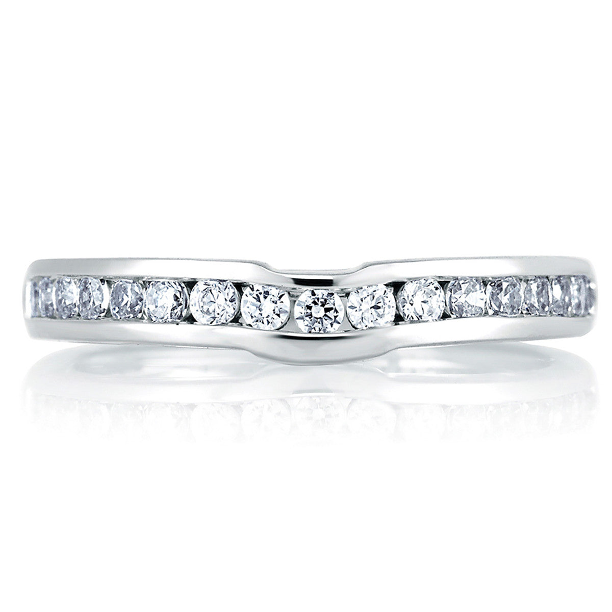A. Jaffe Sparkling Contour Channel Set Diamond Wedding Band MRS228/43