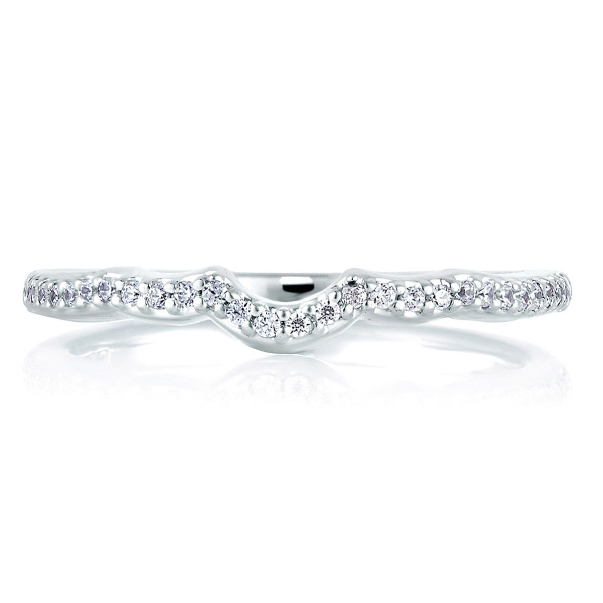 A. Jaffe Shared Prong Contoured Diamond Wedding Band MRS283/15