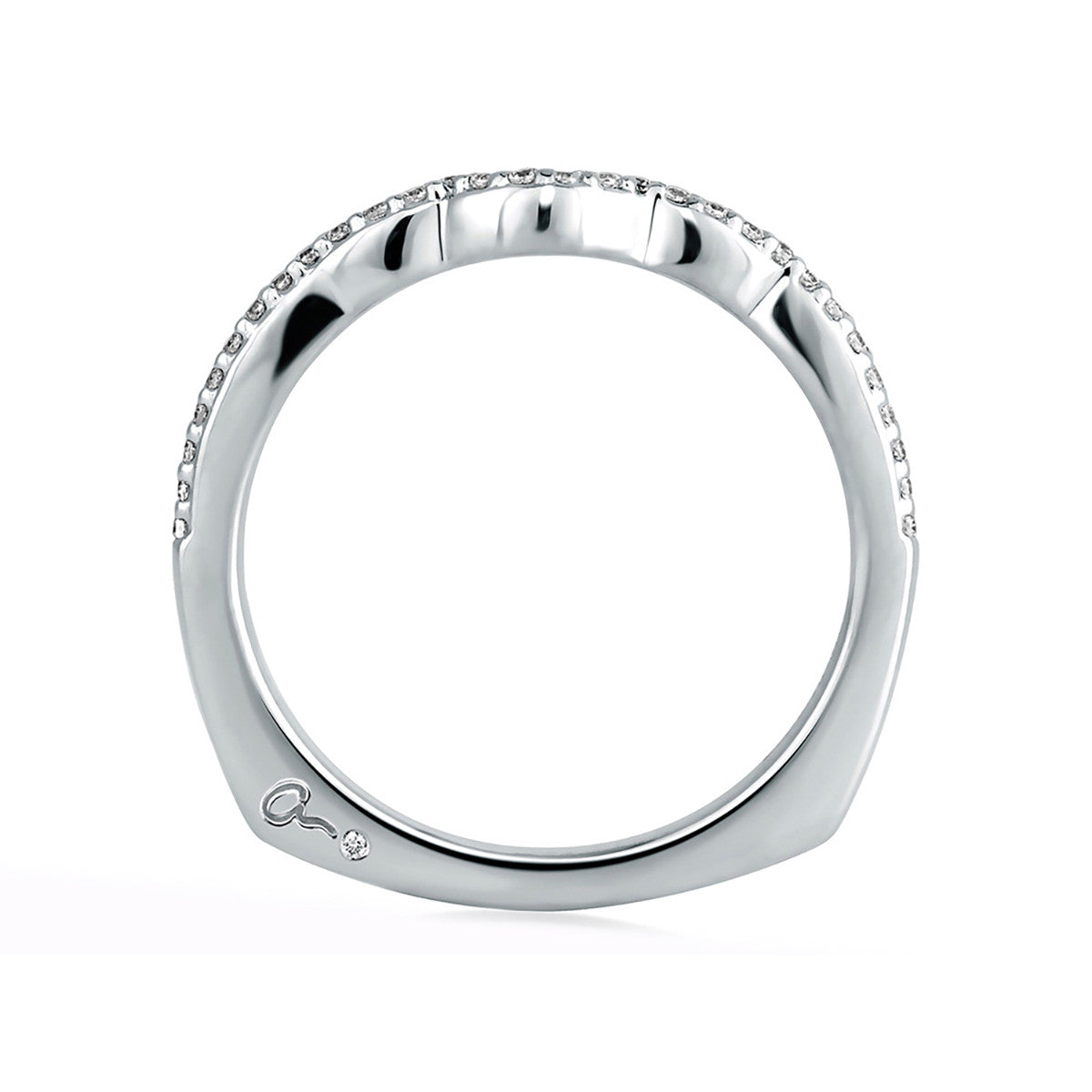 A. Jaffe Shared Prong Contoured Diamond Wedding Band MRS283/15