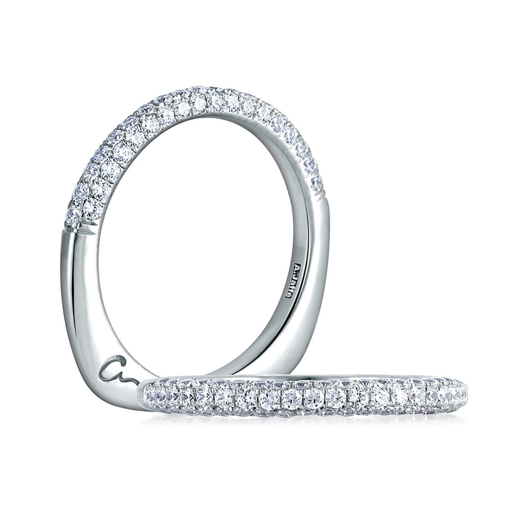 A. Jaffe Signature Rollover French Pave Diamond Band MRS307/48
