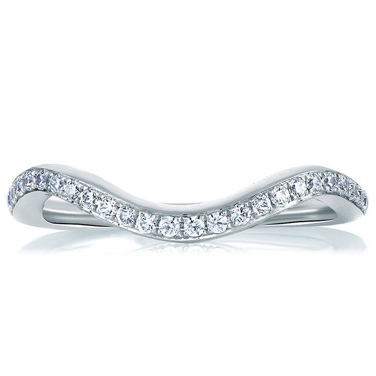 A. Jaffe Curved Perfect Fit Signature Diamond Wedding Band MRS410/18