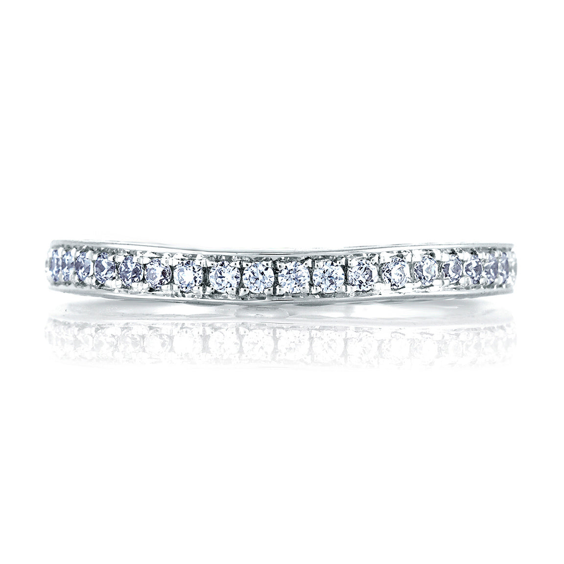 A.Jaffe Signature Peacock Engraved Bezel Set Profile Diamond Wedding Band MRS452/29