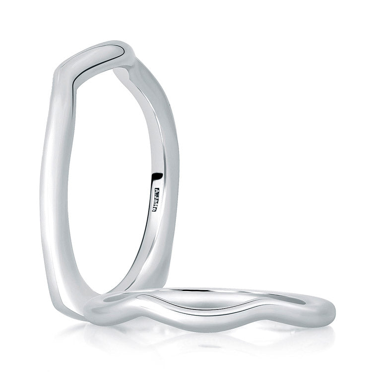 A. Jaffe Modern Plain Solitaire Wedding Band MRS463/PL