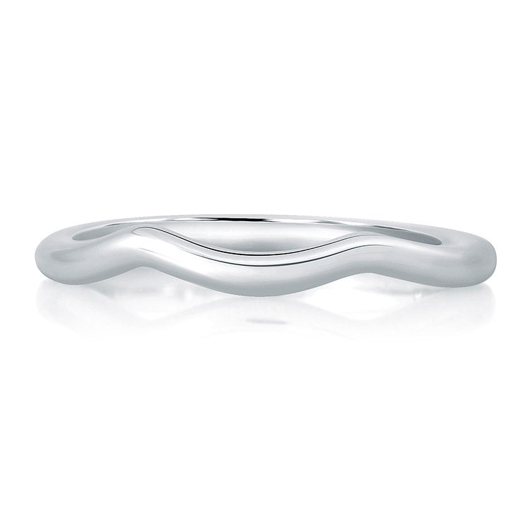 A. Jaffe Modern Plain Solitaire Wedding Band MRS463/PL