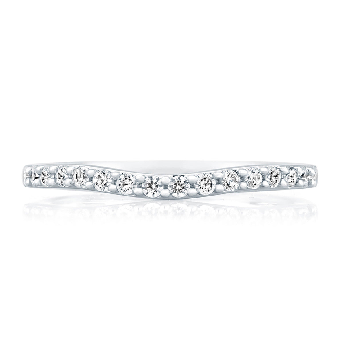 A. Jaffe Delicate Pave Contour Wedding Band MRS477/24