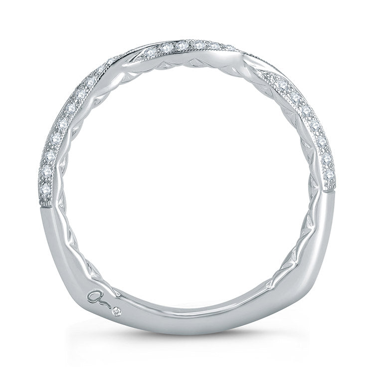 A. Jaffe Delicate Quilted Diamond Anniversary Band MRS740Q/18