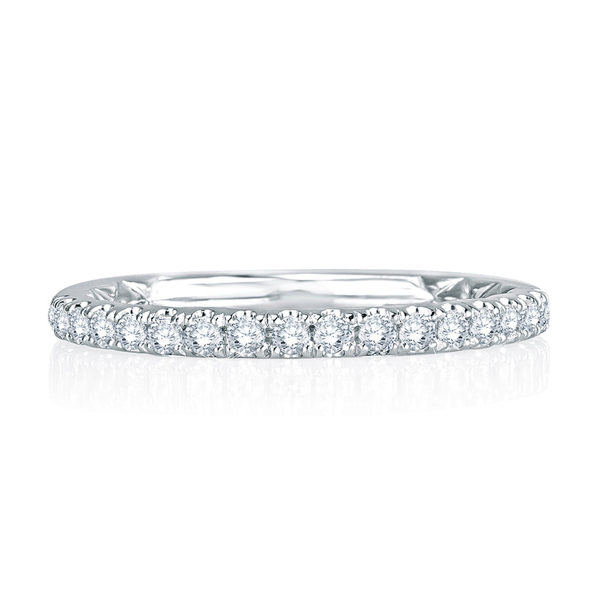 A.Jaffe Signature Delicate Diamond Quilted Wedding Band MRS772Q/25
