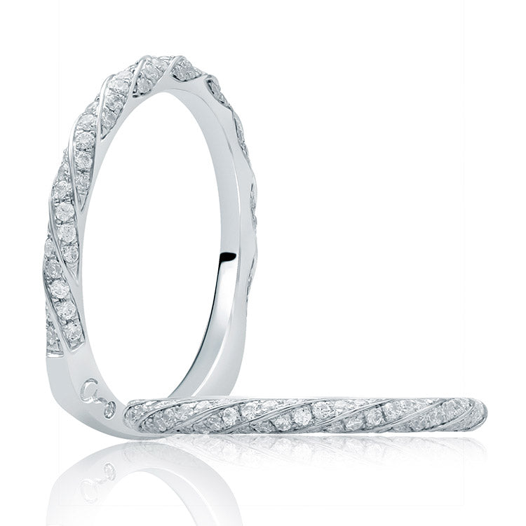 A. Jaffe Signature Twist Diamond Wedding Band MRS820/33