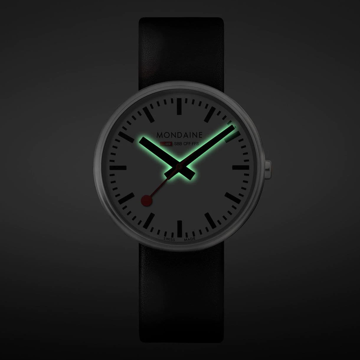 Mondaine Official Swiss Railways Giant Blacklight MSX.3511B.LB