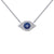 Lafonn Simulated Diamond & Blue Sapphire Evil Eye Necklace N0025CSP18