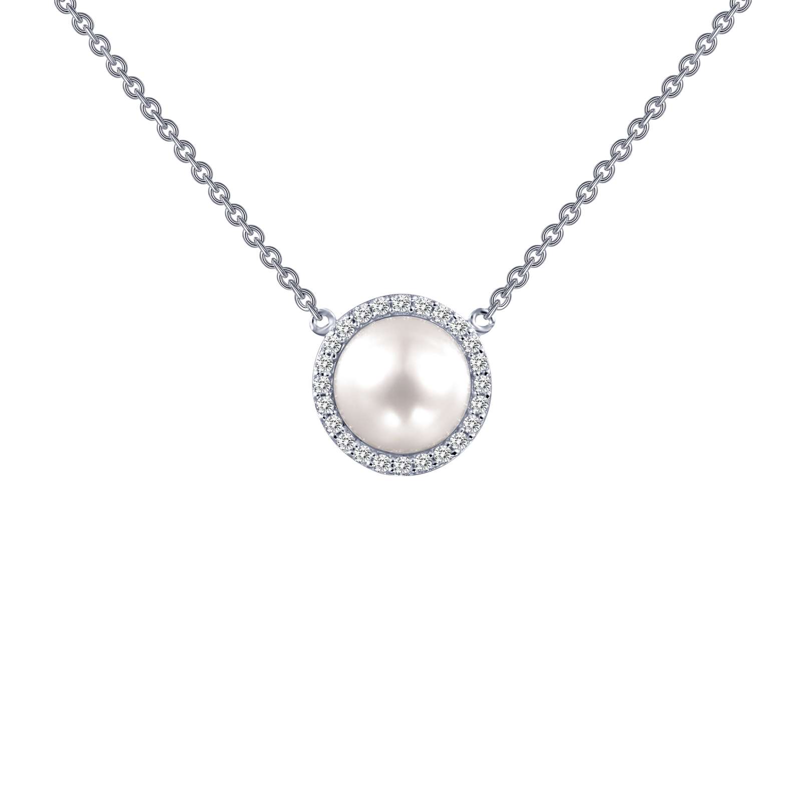 Lafonn Simulated Diamond & Cultured Freshwater Pearl Necklace N0029CLP