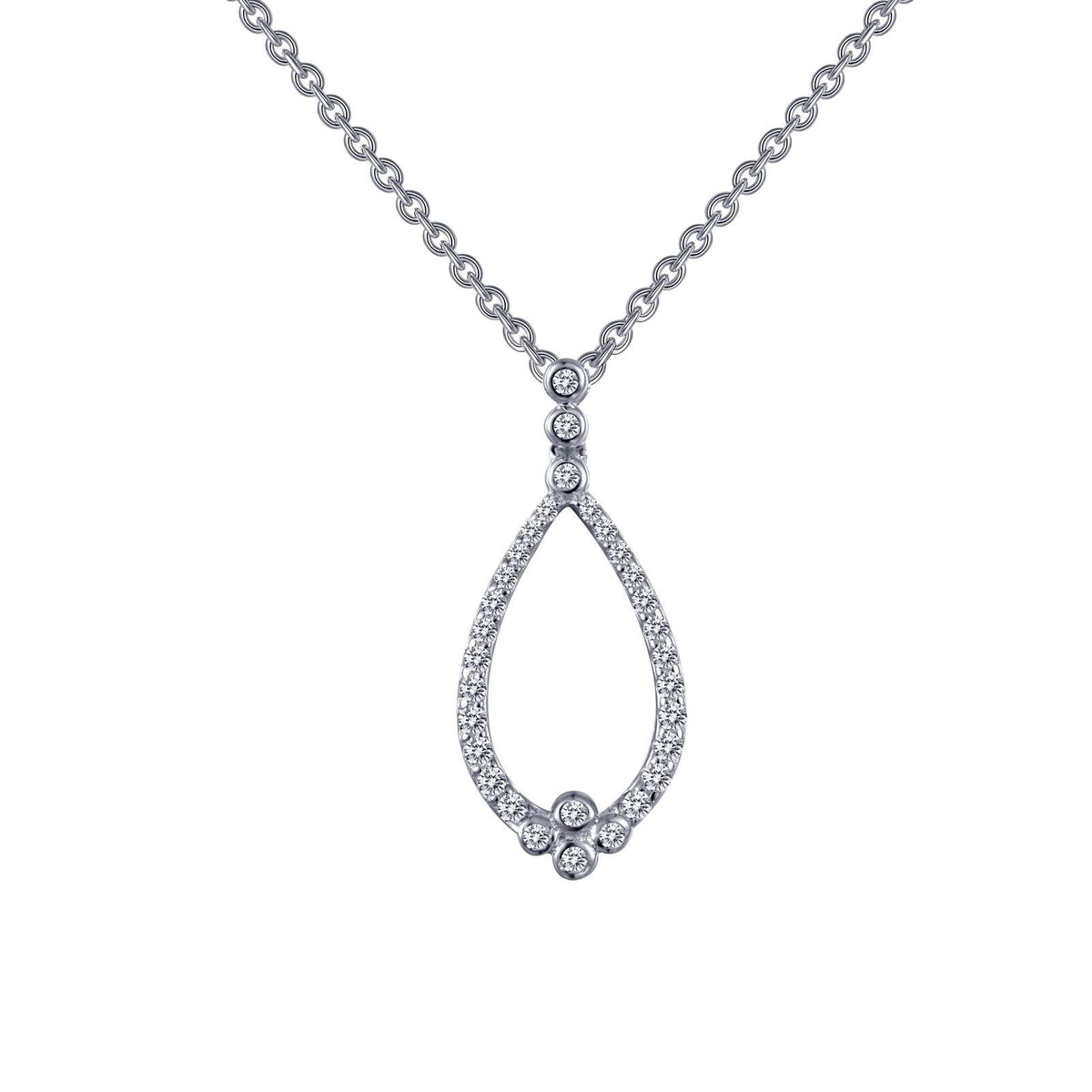 Lafonn Simulated Diamond Open Teardrop Necklace N0037CLP