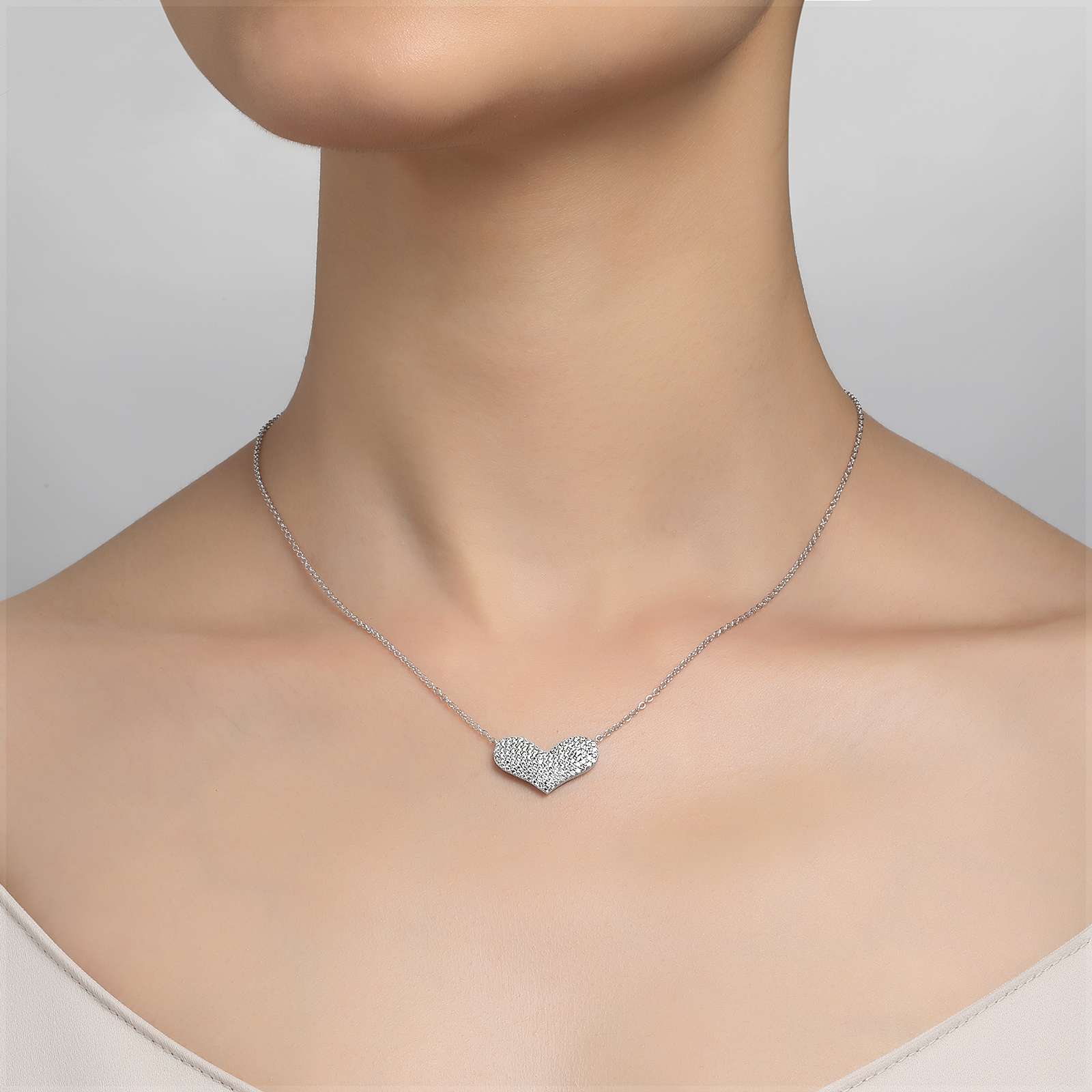 Lafonn Simulated Diamond 1.21ct Heart Necklace N0041CLP