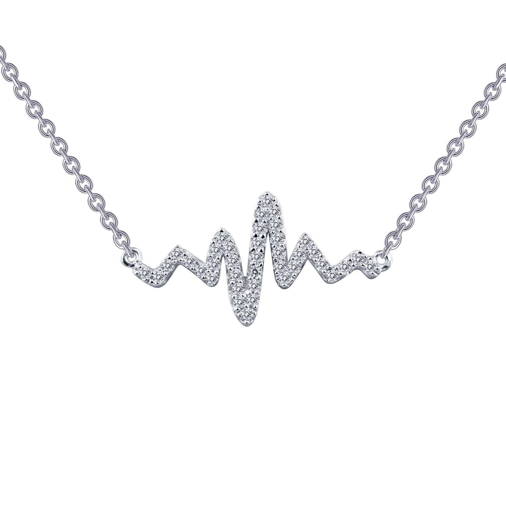 Lafonn Simulated Diamond 0.39ct Heartbeat Necklace N0060CLP