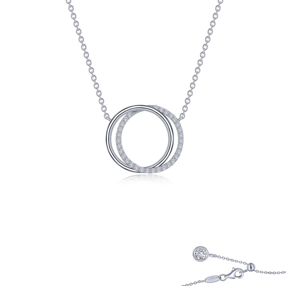 Lafonn Simulated Diamond Interlocking Circles Necklace N0274CLP20