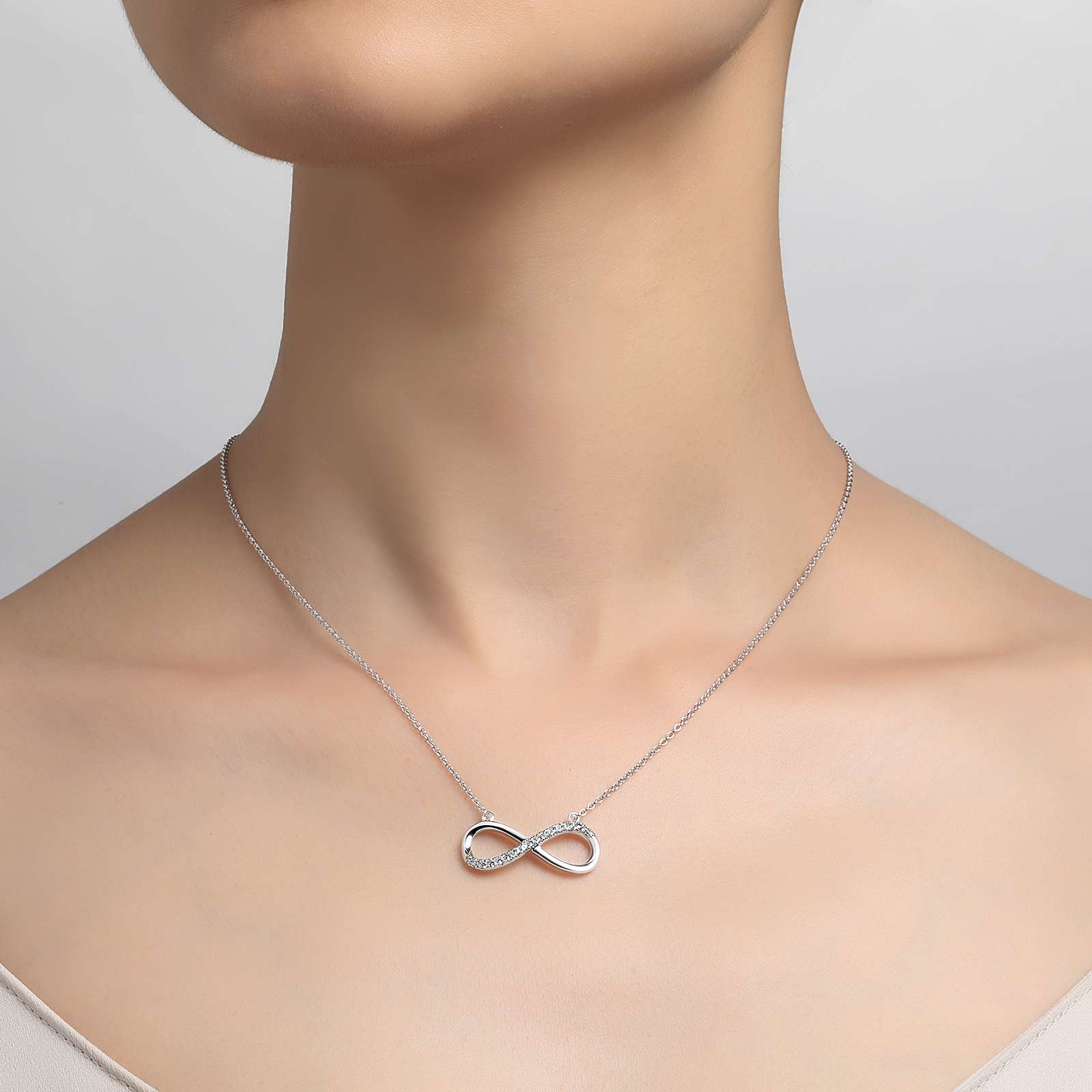 Lafonn Simulated Diamond 0.24ct Infinity Necklace N2013CLP