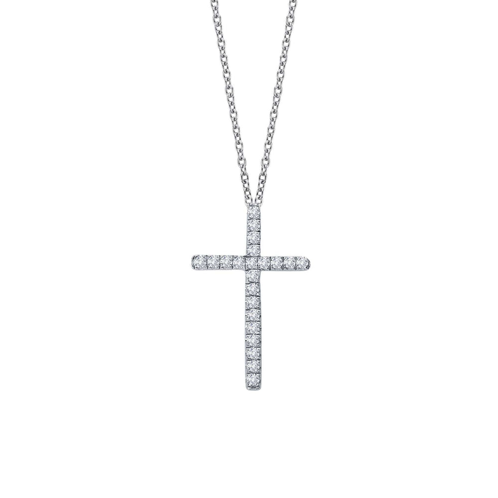 Lafonn Simulated Diamond 0.22ct Cross Necklace P0072CLP