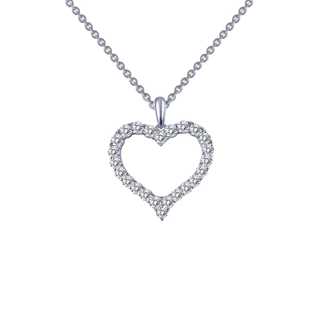Lafonn Simulated Diamond Open Heart Pendant Necklace P0146CLP