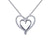 Lafonn Simulated Diamond Double Heart Necklace P0150CLP