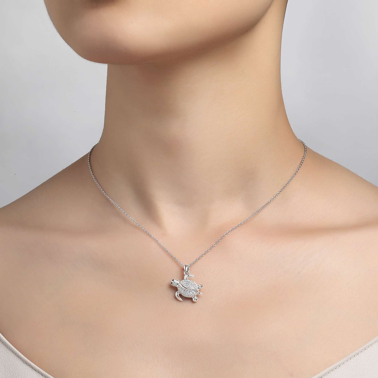 Lafonn Simulated Diamond Turtle Pendant Necklace P0154CLP