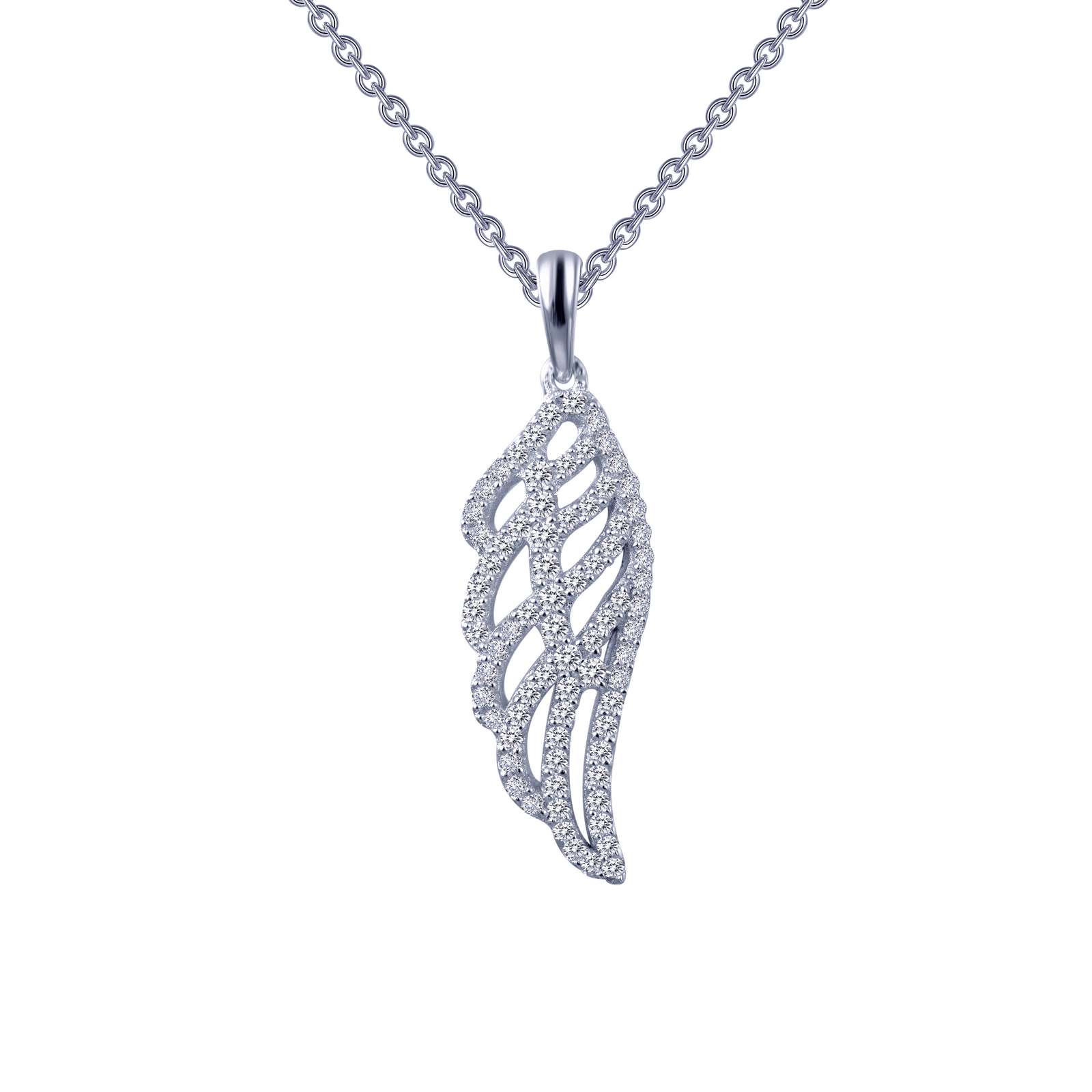 Lafonn Simulated Diamond Angel Wing Pendant Necklace P0173CLP