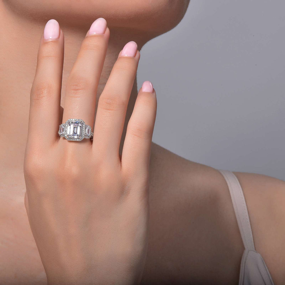 Lafonn Simulated Diamond Three-Stone Anniversary Ring R0070CLP