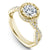 Noam Carver Vintage Halo Twisted Shoulders Diamond Engagement Ring R015-01A