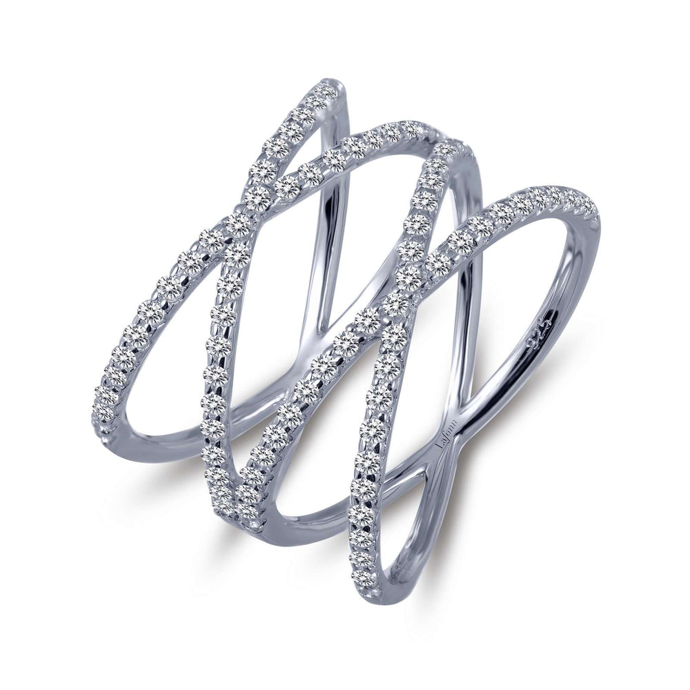 Lafonn Simulated Diamond Double Crisscross Ring R0172CLP