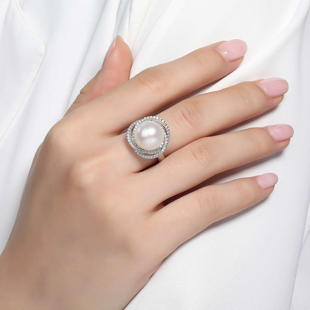 Lafonn Simulated Diamond & Cultured Freshwater Pearl Ring R0179PLP