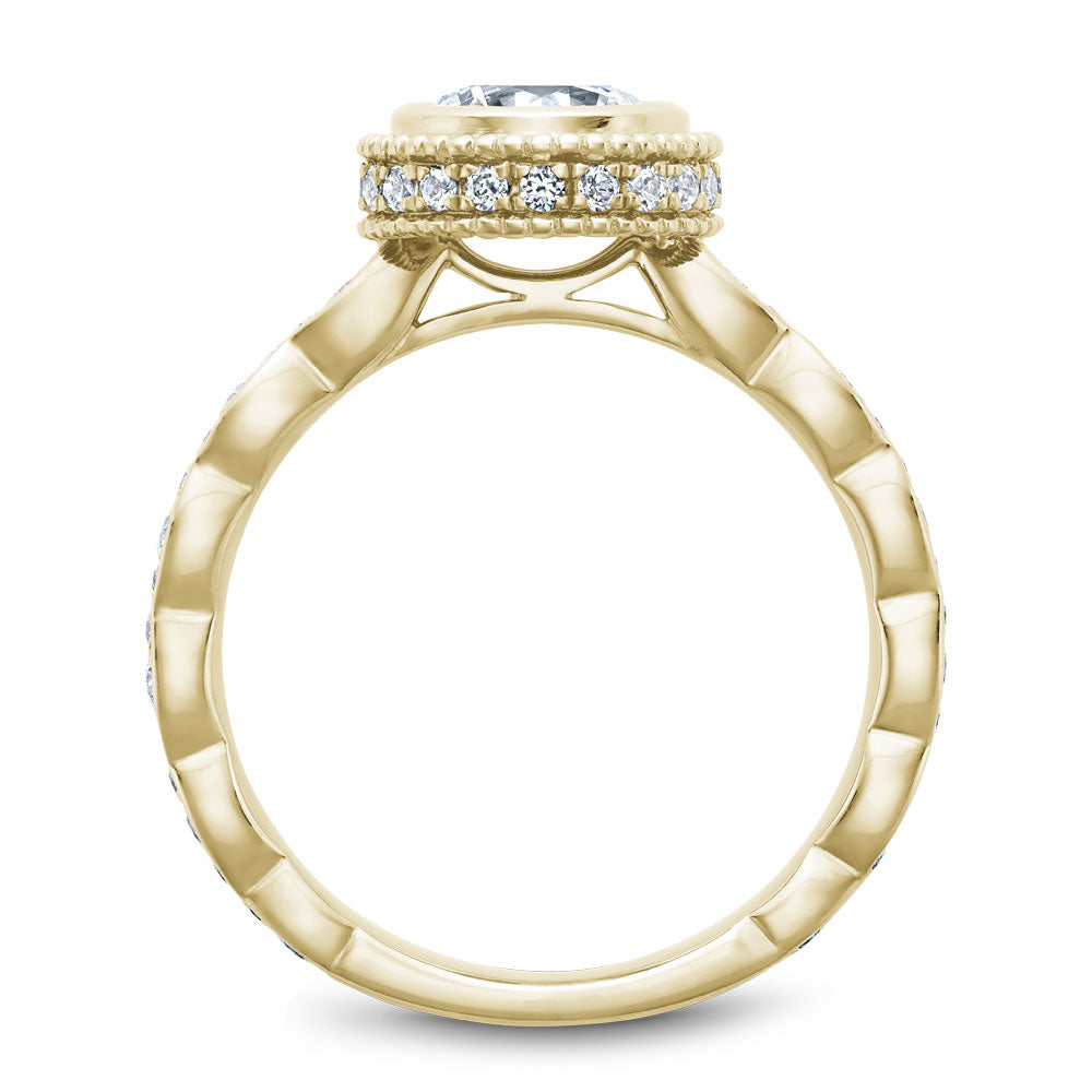 Noam Carver Bezel Halo Diamond Engagement Ring R018-01A