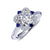Lafonn Simulated Diamond & Blue Sapphire Art Deco Inspired Ring R0227CSP