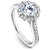 Noam Carver Vintage Inspired Floral Halo Diamond Engagement Ring R031-01A
