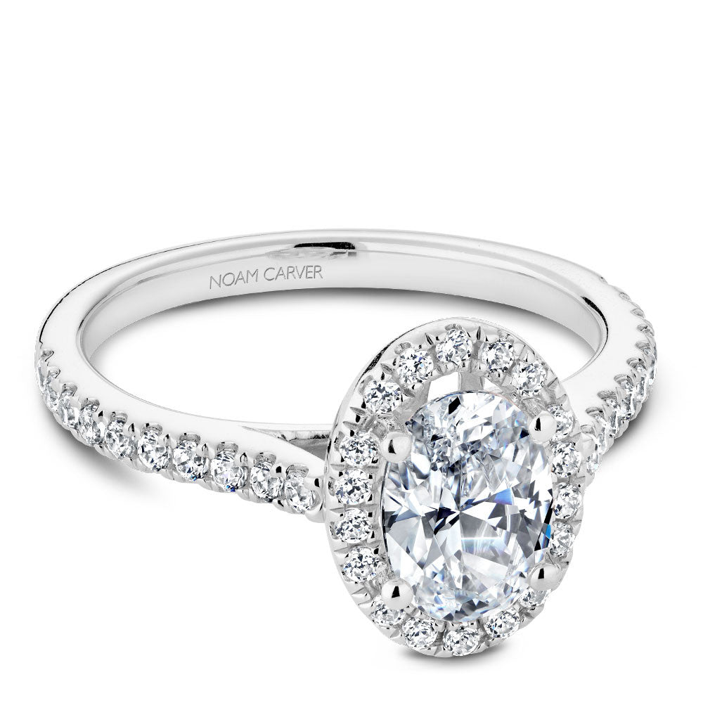 Noam Carver Diamond Halo Engagement Ring R050-02A