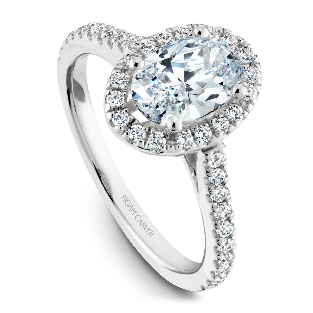 Noam Carver Diamond Halo Engagement Ring R050-02A