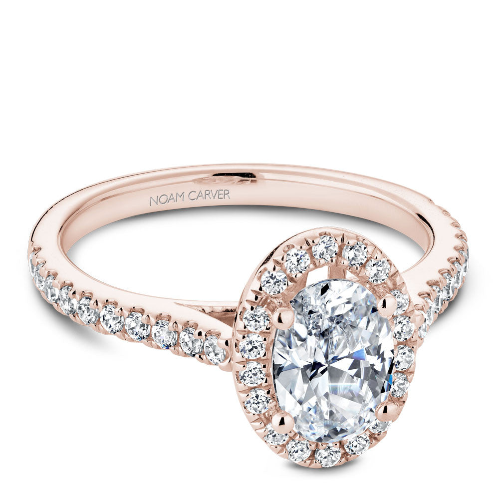 Noam Carver Diamond Halo Engagement Ring R050-02A