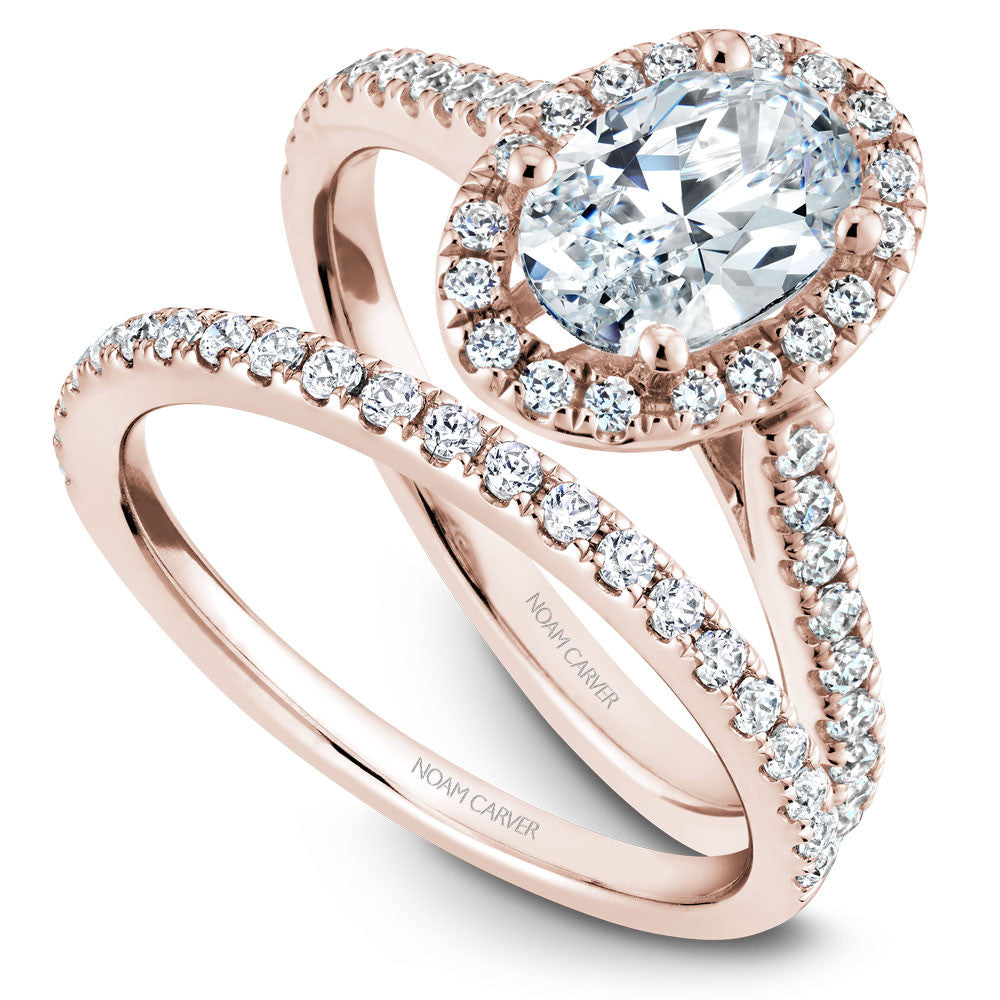 Noam Carver Diamond Halo Engagement Ring R050-02A