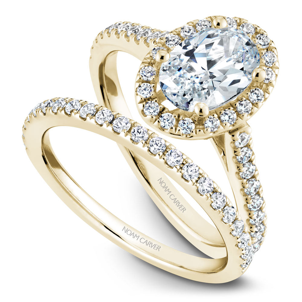 Noam Carver Diamond Halo Engagement Ring R050-02A